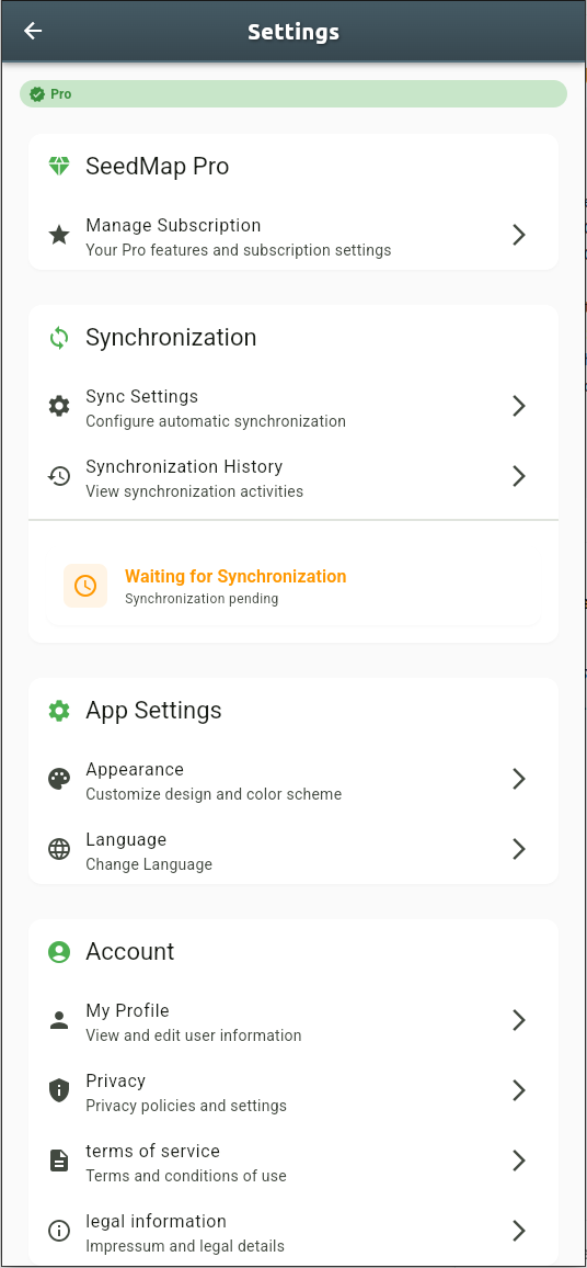 SeedMap Settings